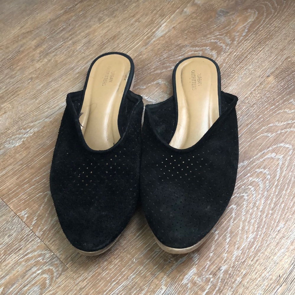 Super cute black mules, flats, loafers